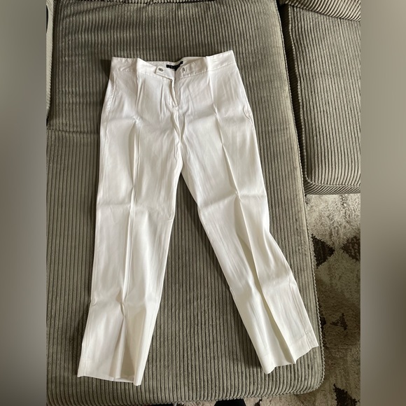 Theory Crop Ankle Dress Pants White Size 4 - Picture 1 of 4